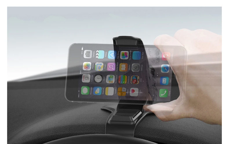 6.5 pouces tableau de bord voiture support pour téléphone facile pince support de montage voiture support pour téléphone GPS support d'affichage classique noir voiture support