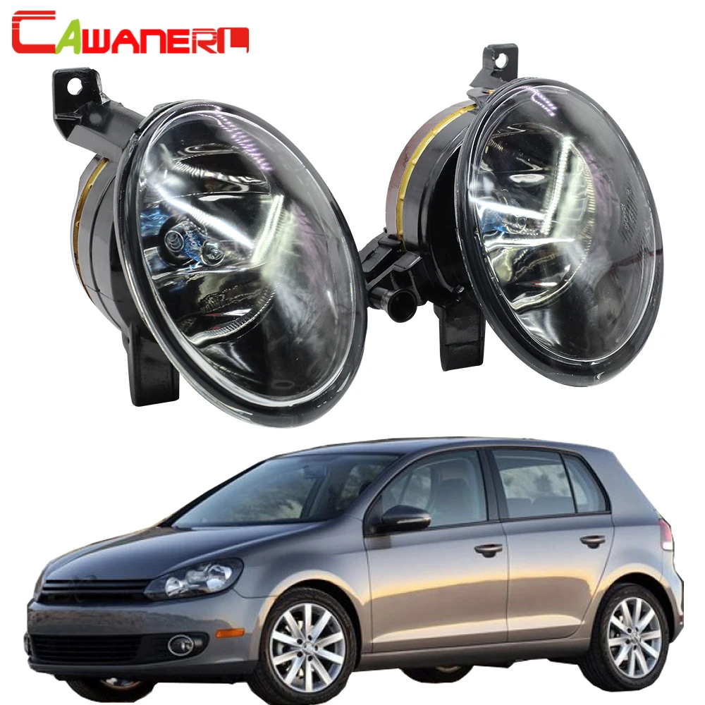 

Cawanerl Car Fog Light Assembly 100W 9006 HB4 Halogen Bulb DRL 4300K 12V For Volkswagen Jetta Golf Caddy Touran Sagitar Bora