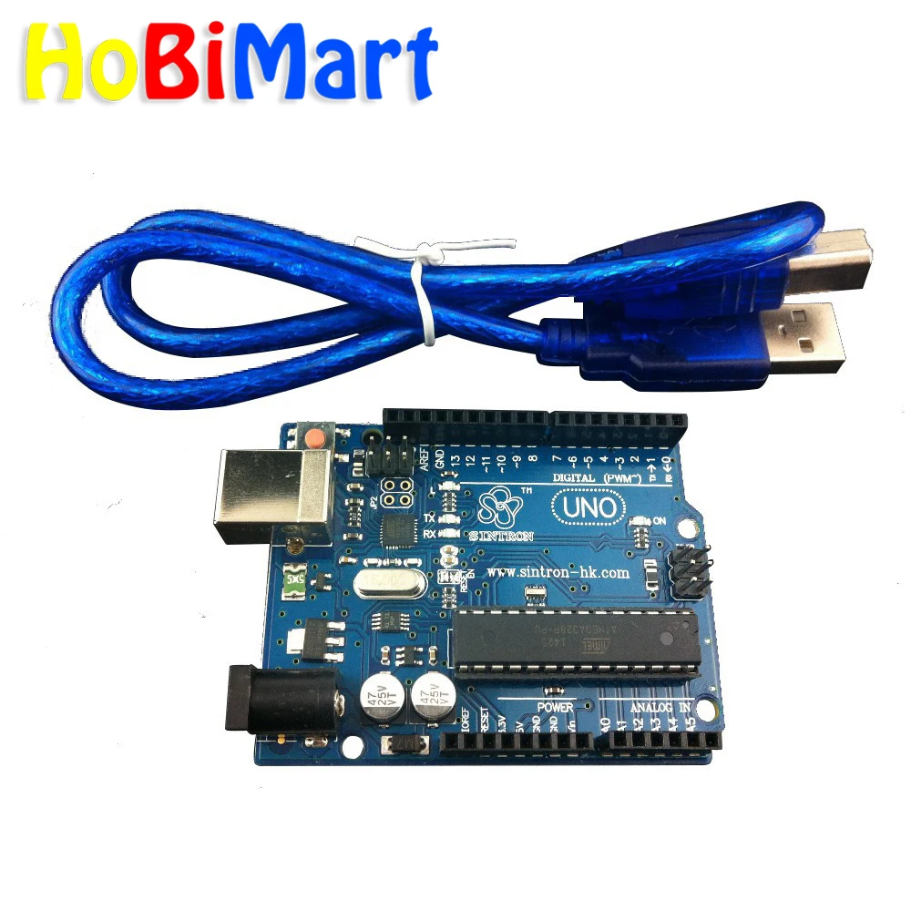 

HoBiMart Smart Electronics UNO R3 Mega328P ATMEGA16U2 Development Board with USB Cable for arduino Diy Starter Kit