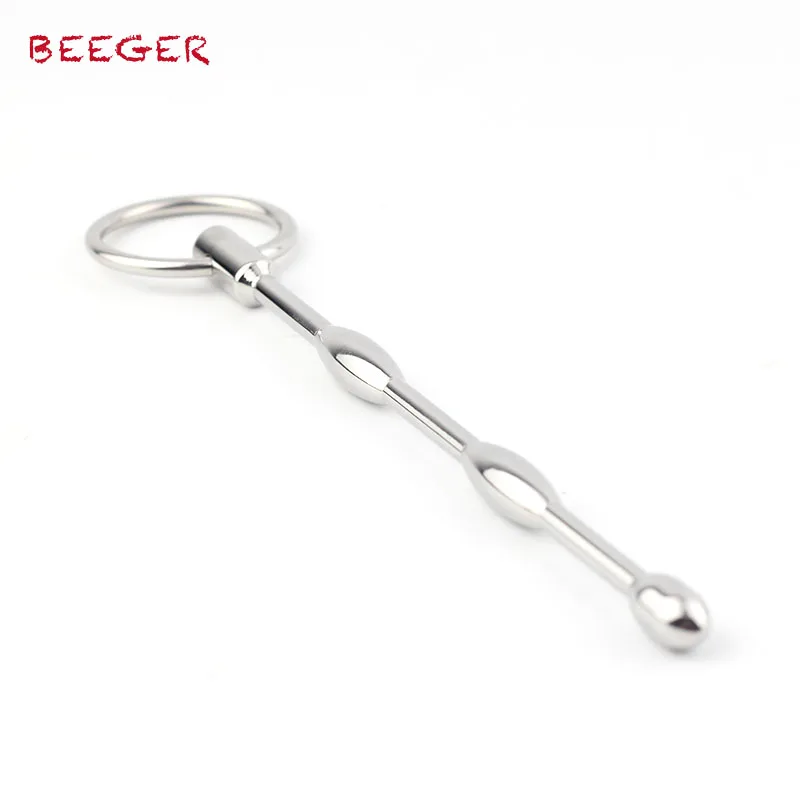 BEEGER Wind Swept Bulbed Penis Plug Surgical Steel Sensual curves enhance the experience during sounding and finished | Красота и