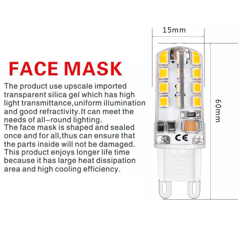 g6 led lamp size