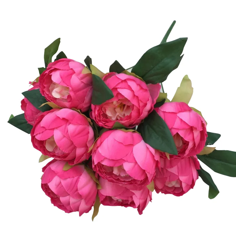 (10 голов/Букет) искусственный цветок пиона Искусственные цветы украшения дома вечерние европейские винтажные большие головки шелковые