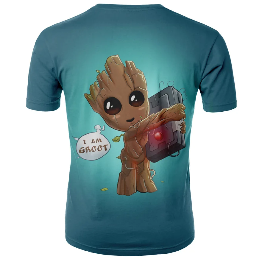 Groot футболки для мужчин унисекс X planet monarch Bounty Hunter топы супергерой фильм аниме