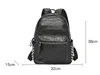 Fashion rivets men backpack Large capacity Crocodile pattern man laptop backpack 15.6 Casual Travel bag pu leather Bagpack black 6
