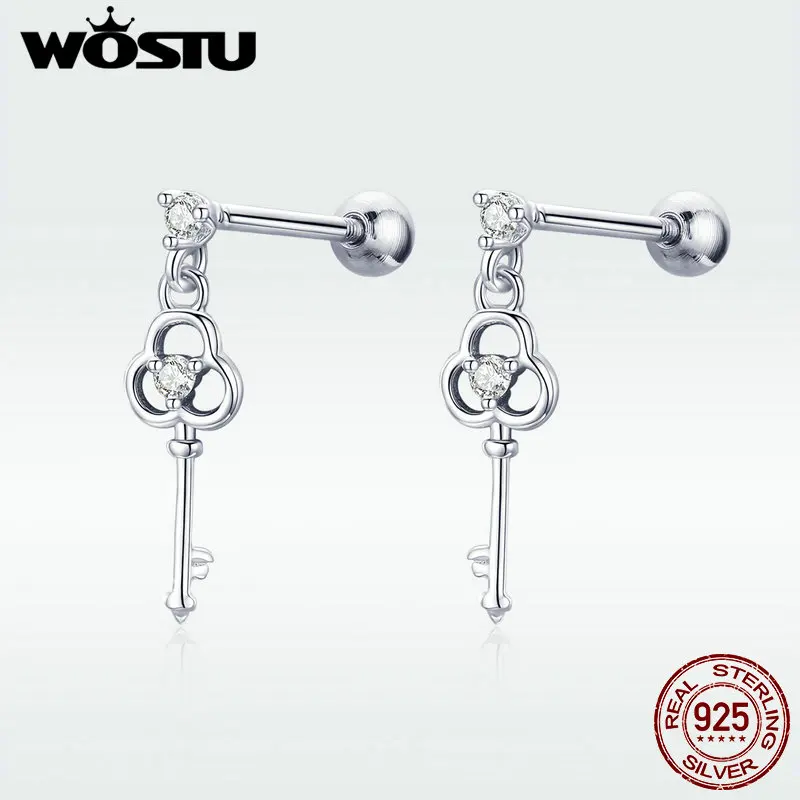 Женские винтажные серьги гвоздики WOSTU из стерлингового серебра 925 пробы