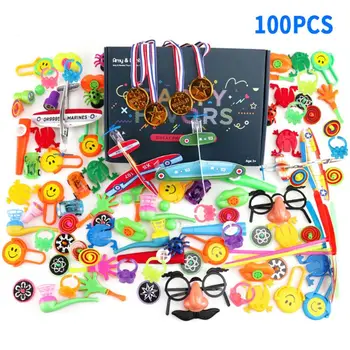 

100 PCS Assorted Gift Toys Goodie Bags Carnival Prizes Festive Party Supplies Pinata Fillers Kids Toy Gadget Giveaways