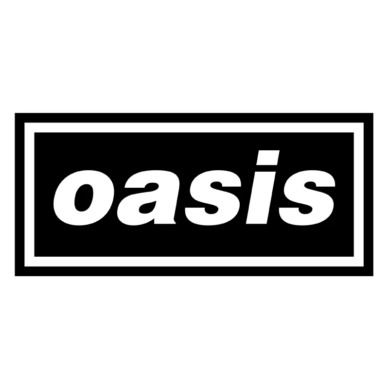 

MUSIC BAND LOGO OASIS LIAM BEDROOM GIANT WALL ART STICKER TRANSFER DECAL DIY WALL ART DECAL Black/white