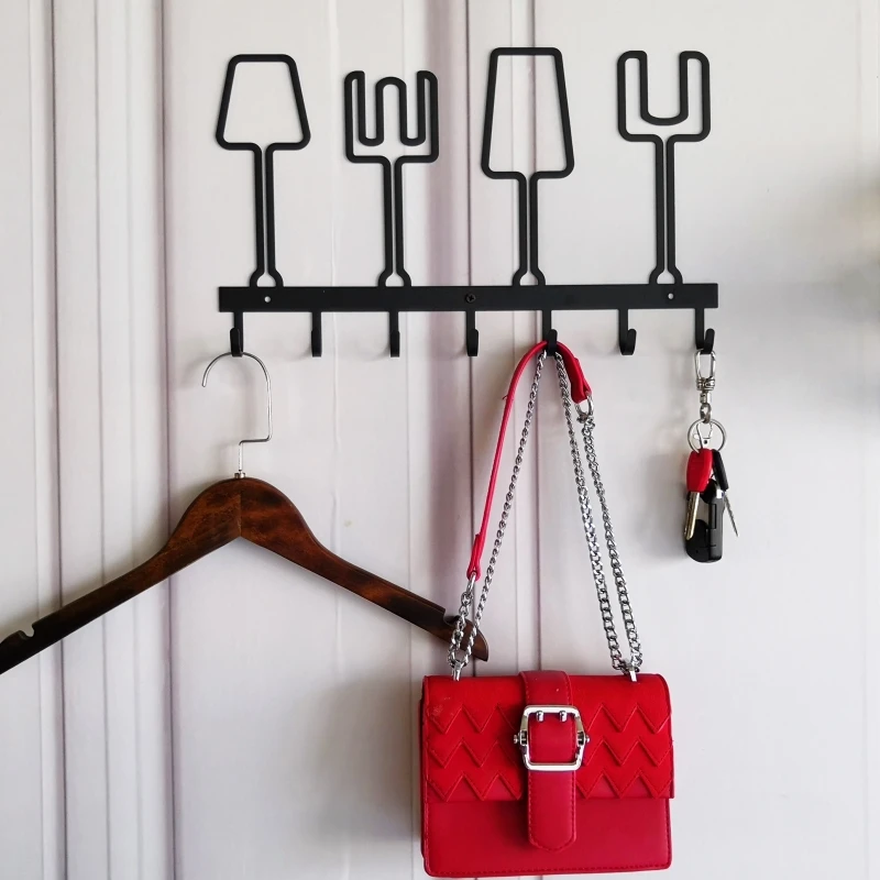  Nordic Kitchen Hooks Iron Wall Racks Wall Hanging Porch Hooks Creative Coat Hooks - 33001919605