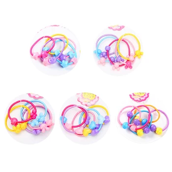 

ideacherry 50 Pcs Candy Color Baby Headband Cute Cartoon Hiar TPU Ropes Girls Hair Accessories Children Elastic Hair Rubber Band