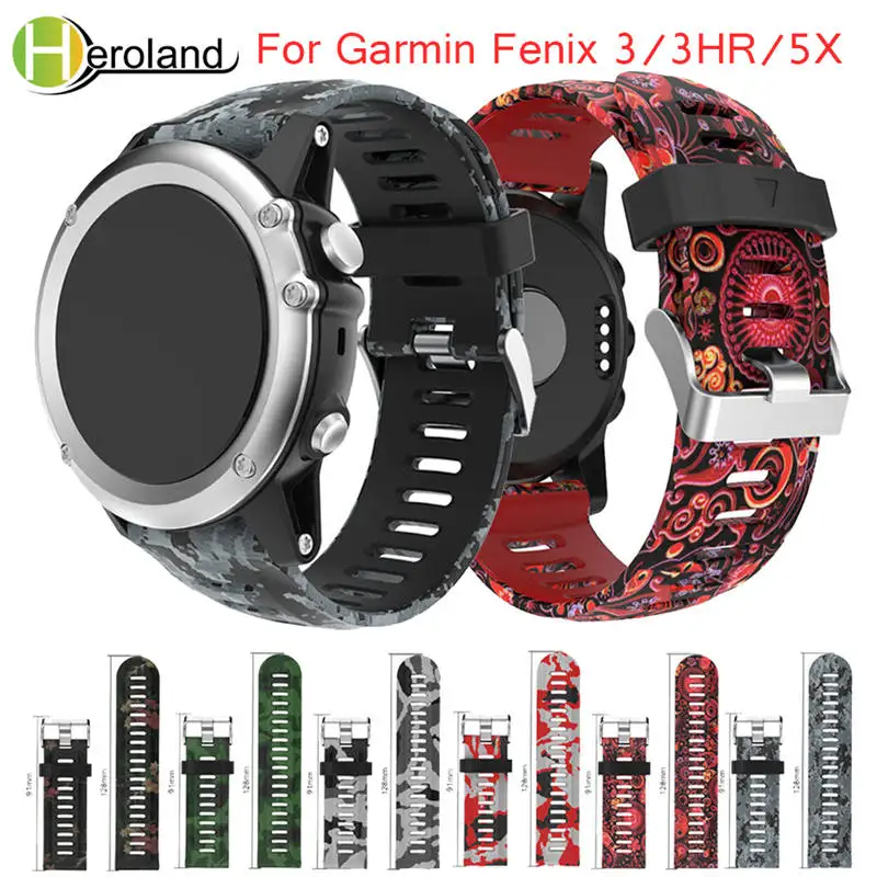

For Garmin Fenix 3 3 HR WatchBand 26mm Watch Strap Outdoor Sport Silicone Watchband For Garmin Fenix 7X 6X pro 5X Plus