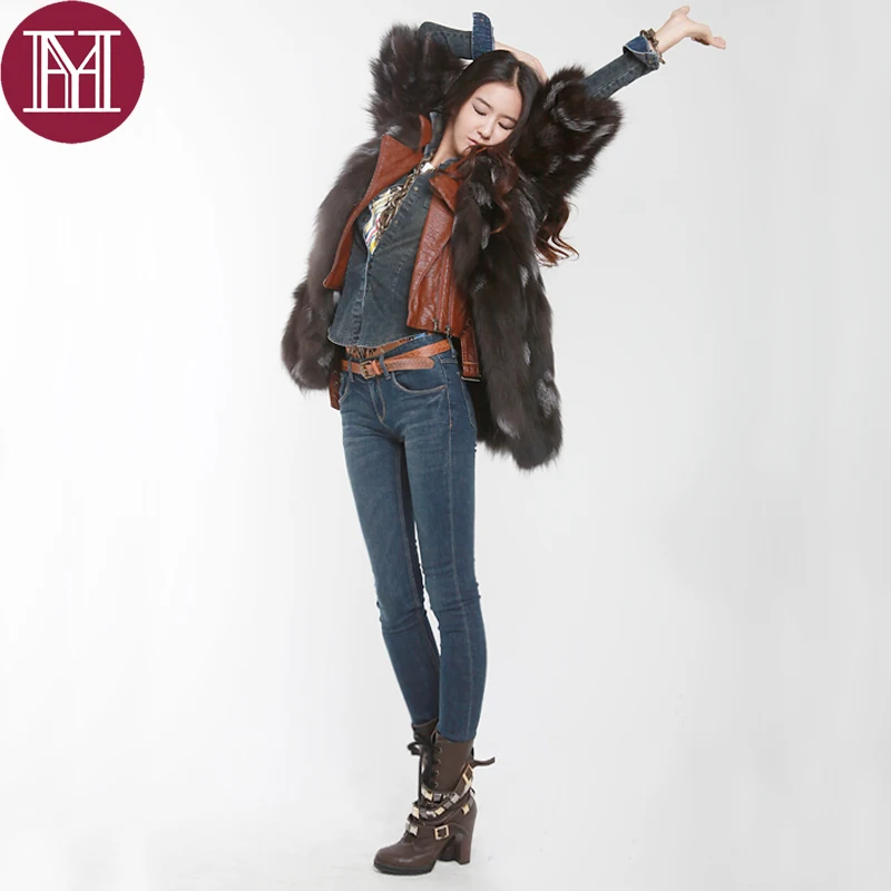 Veste Argent Longueur Mode Fourrure Naturel Personnalisé Marque Cm De Nouvelles Femme 2018 Femmes Chaud Renard Survêtement 80 Réel HWD9E2I