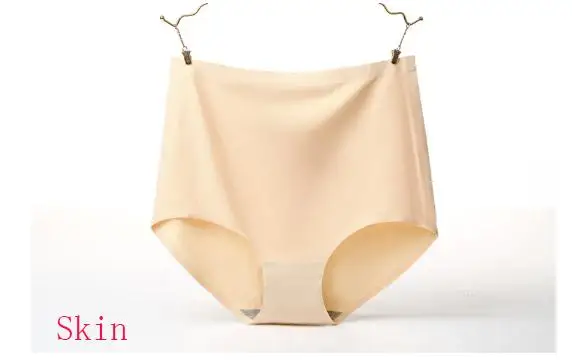 KJ307 Women's Panties Ice Silk Intimates 3D High Waist Underpants Sexy Lingerie seamless underwear big size briefs for women