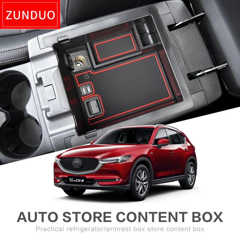 ZUNDUO font b CAR b font Armrest Box font b Storage b font for MAZDA 2017