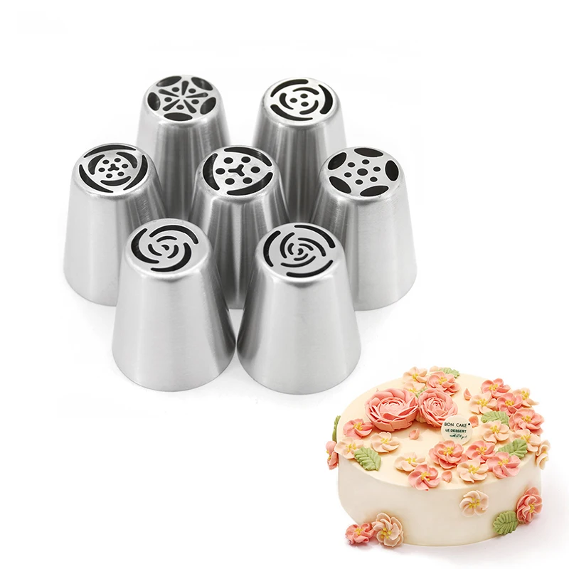 DIY Rose Flowers Shape Icing Piping Nozzles Tip Set For Decorating