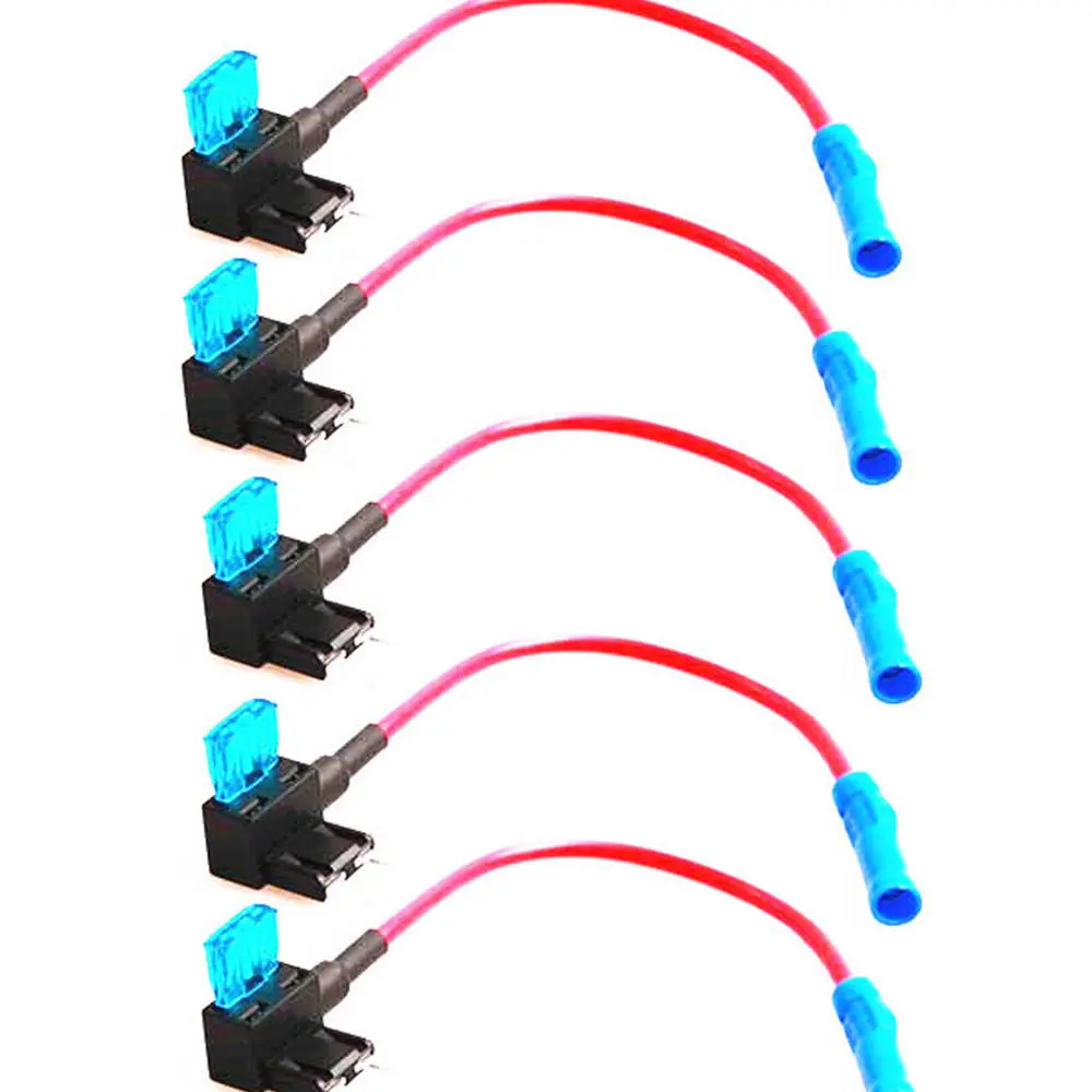 

EE support 5Pcs 12 24V ATM APM Add A Circuit Tap Piggy Back MINI Blade Fuse Holder Universal Car Accessories Sales XY01