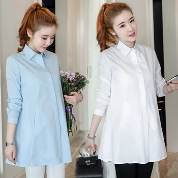 

One-pieces Dress Striped Loose Pregnant Shirt Dress for Expectant Women