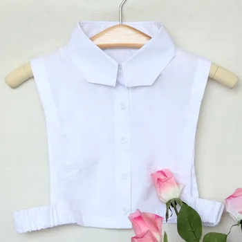 

Fashion White Half Shirt Female Blouse Fake Collar Blouses Peter Pan Detachable Collar Apparel Accessories