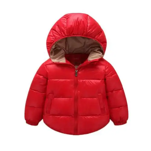 Новинка года, куртка для девочек, пальто детская одежда на белом утином пуху зимние пальто для малышей, 5 цветов Теплые Зимние куртки для маленьких девочек - Цвет: red