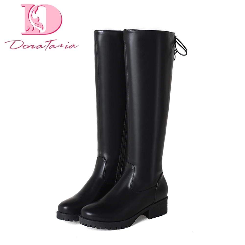 

Doratasia brand new Fashion large size 33-43 Riding boots women's Shoes Woman Boots women knee-high Boots Woman dropship boots