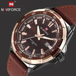 Новинка 2017 года часы мужской naviforce Для мужчин S Часы Лидирующий бренд Люкс Спорт Кварцевые часы 3ATM Водонепроницаемый Для мужчин наручные