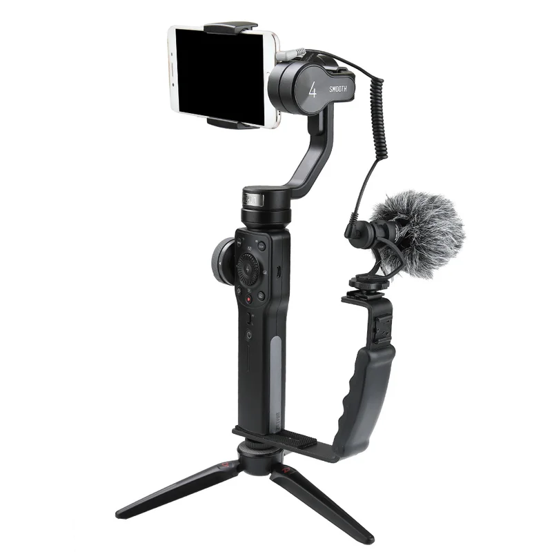 

Handheld Gimbal Stabilizer L-type Expansion Holder Bracket Mount Osmo 2 Accessories For DJI Osmo Mobile 2 / Zhiyun Smooth 4