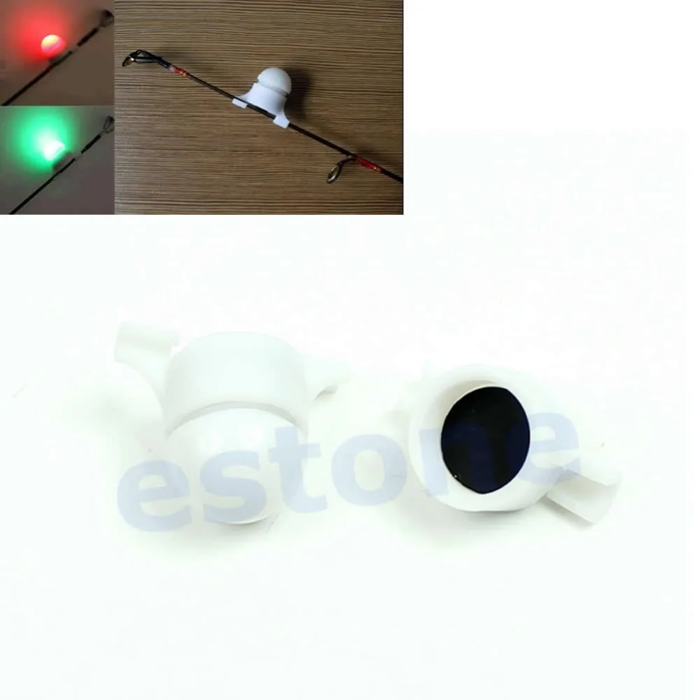2 in 1 LED Night Fishing Rod Tip Clip on Fish Strike Bite Alert Alarm Light New