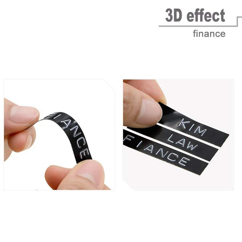 Unistar 6 рулонов Φ 3D пластиковые ленты 9 мм x 3 м комбинированный набор черный