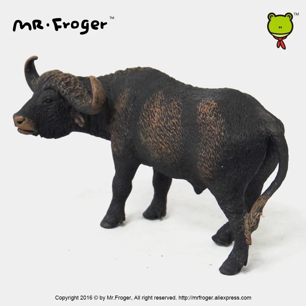 Mr.Froger африканская модель Буффало зоопарк пластиковая твердая водная корова