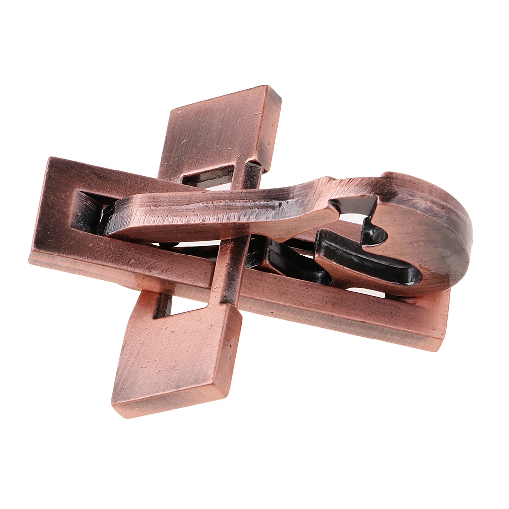 Piano Shape Lock Wire Puzzle Brain Teaser Mind Game Toy Steel Metal IQ Test Magic
