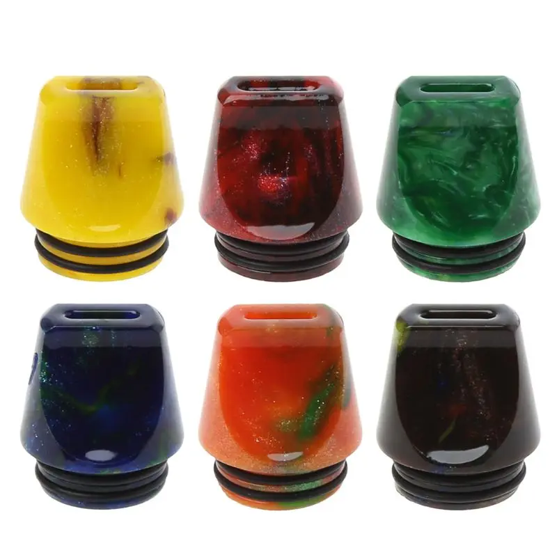 

MTL 810 Resin Flat Drip Tip With 2 Silicone Rings For TFv12 Prince TFV8 Baby Tank Atomizer
