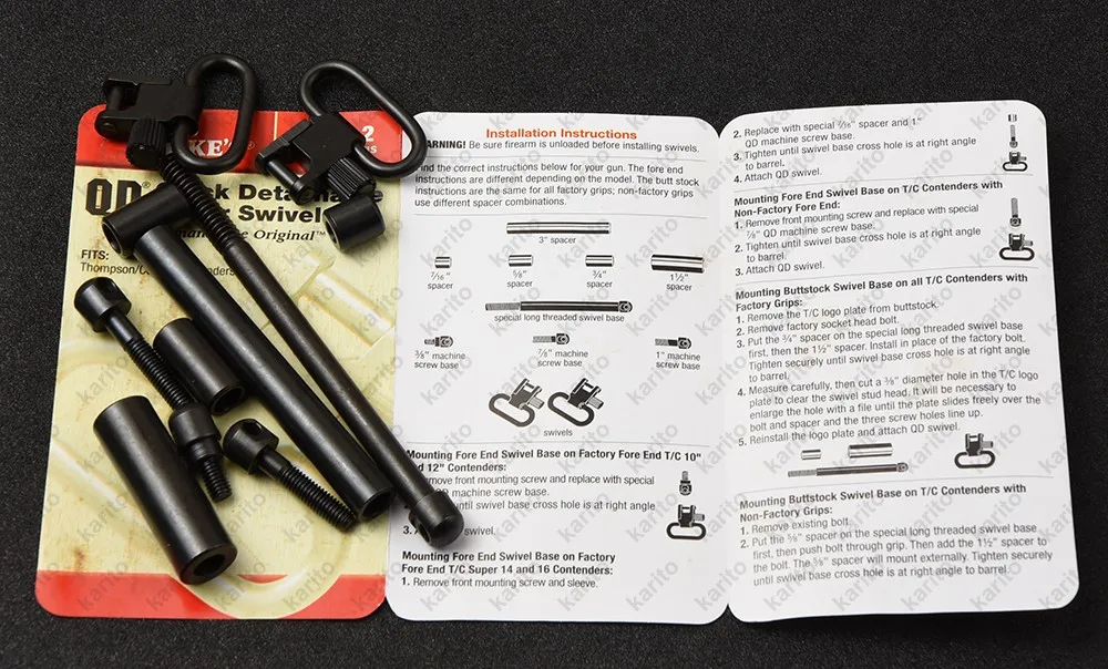 Sparta rifle shotguns all steel sling qd swivels with thompson center