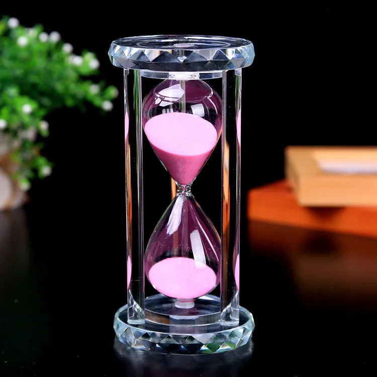 ampulheta de cristal temporizador minutos decoração para casa mesa estatuetas miniatura presente aniversário