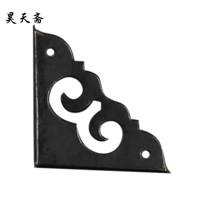 angle 3cm brass fittings three antique furniture Ming and Qing angle film style bread copper fittings HTG-0