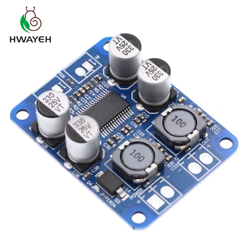 

1pcs TPA3118 PBTL mono digital amplifier board 1X60W 12V 24V POWER AMP XH-M311