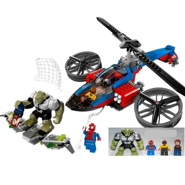 

7106 299pcs Spider Helicopter Toy Building Blocks Constructor Compatible LEGO Kids Educational Toys for Boys Girls Children