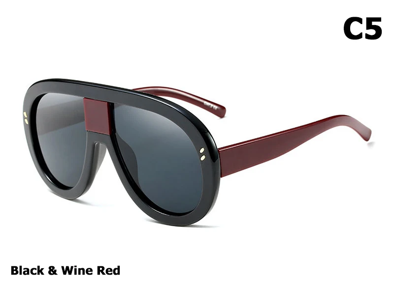 JackJad, новые модные женские солнцезащитные очки большого размера, стильные солнцезащитные очки, крутой тренд, серые линзы, фирменный дизайн, солнцезащитные очки Oculos De Sol - Цвет линз: C5