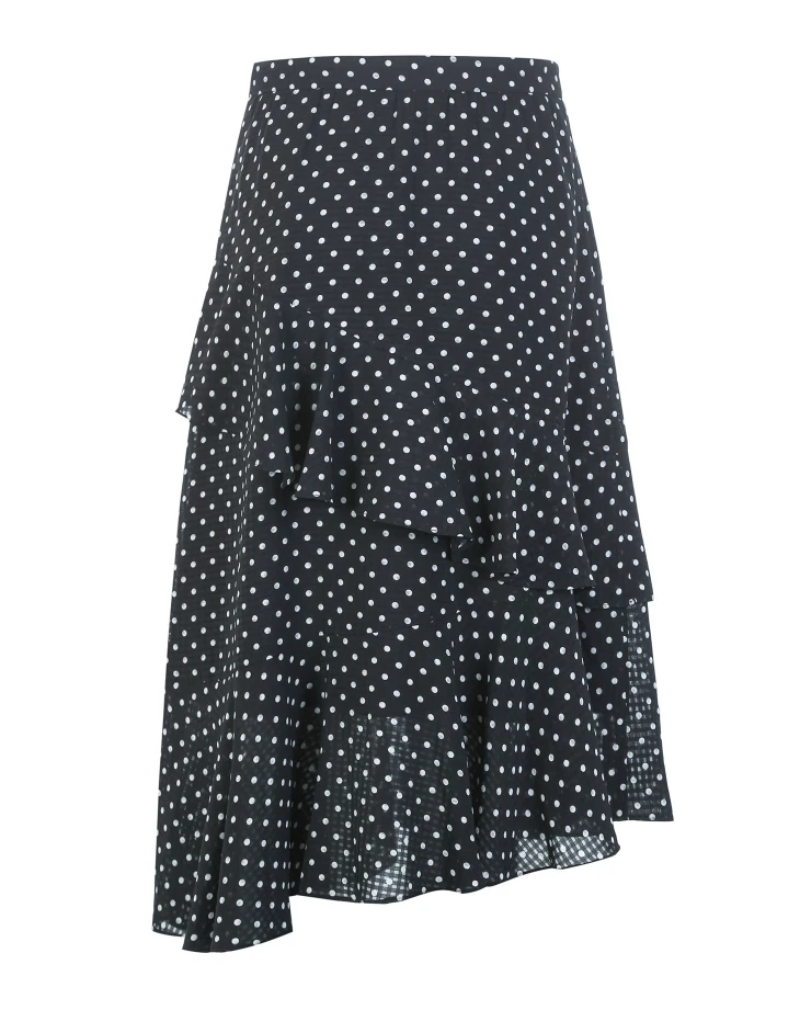 Vero Moda Новая Женская Асимметричная юбка в горошек с оборками | 318316552