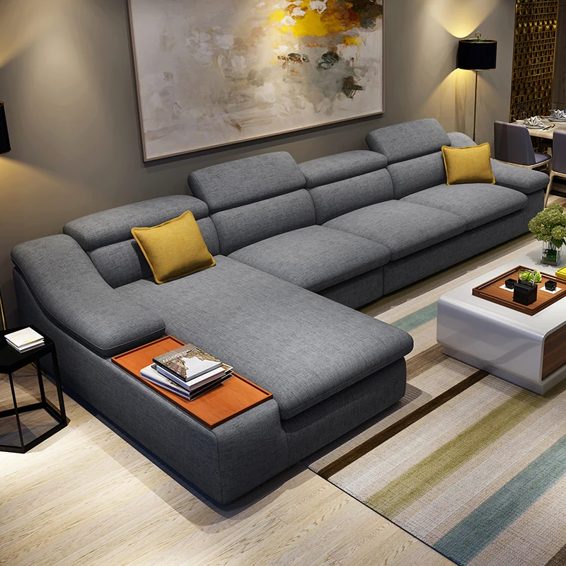 Wohnzimmer möbel moderne L geformte stoff ecke schnittsofa set design