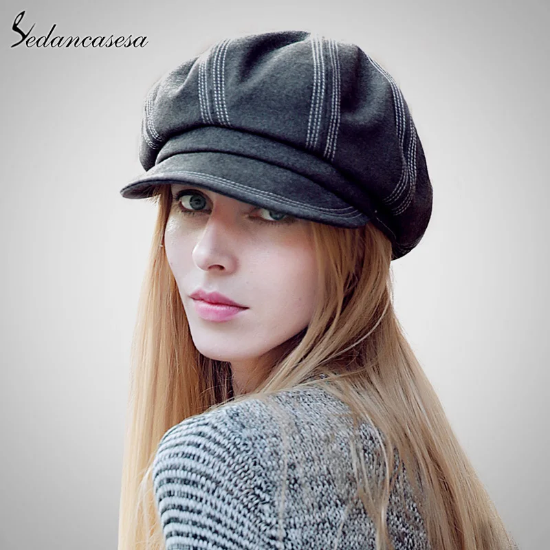 

Fashion Cute Newsboy Cap 2019 Autumn Winter Female Casual Outdoor Warm Hat For Women WG120066