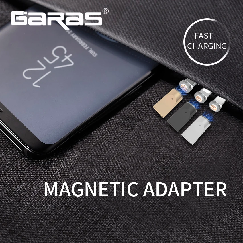 GARAS Магнитный usb type C адаптер для iphone/Micro/usb type c порт зарядное устройство и данных магнит адаптер для samsung/Xiaomi/huawei/LG