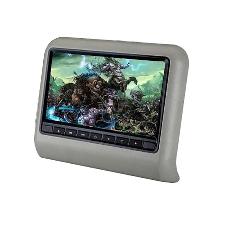 

9 Inch Car Headrest Dvd Player Rear Row Pillow Remote Control Lcd