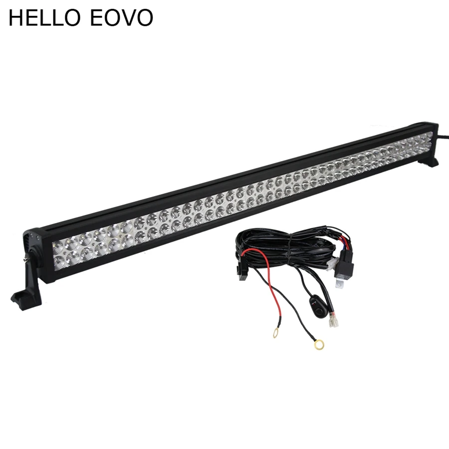 HELLO EOVO 42 Inch 240W LED Light Bar + Wiring Kit for Off Road Indicators Work Driving Offroad Boat Car Truck 4x4 SUV ATV Combo HELLO EOVO 42 Inch 240W LED Light Bar + Wiring Kit for Off Road Indicators Work Driving Offroad Boat Car Truck 4x4 SUV ATV Combo