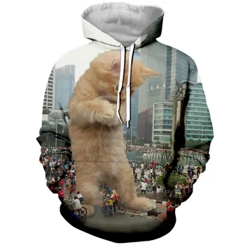 

PLstar Cosmos Brand Fashion Hoodies 3d Big Cat Printed Men Women Hoodie Casual Sweatshirt Tracksuit Unisex Pullover Streetwear