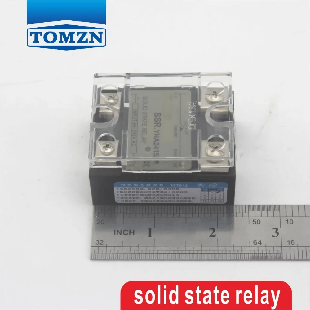 15AA SSR input 90-250V AC load 24-480V AC single phase AC solid state relay 