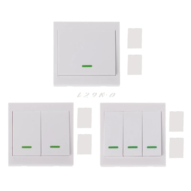 

433MHz RF Wireless Remote Control Switch 86 Wall Panel Transmitter With 1 2 3 Button For Home Room Hall Ceiling Wall Light