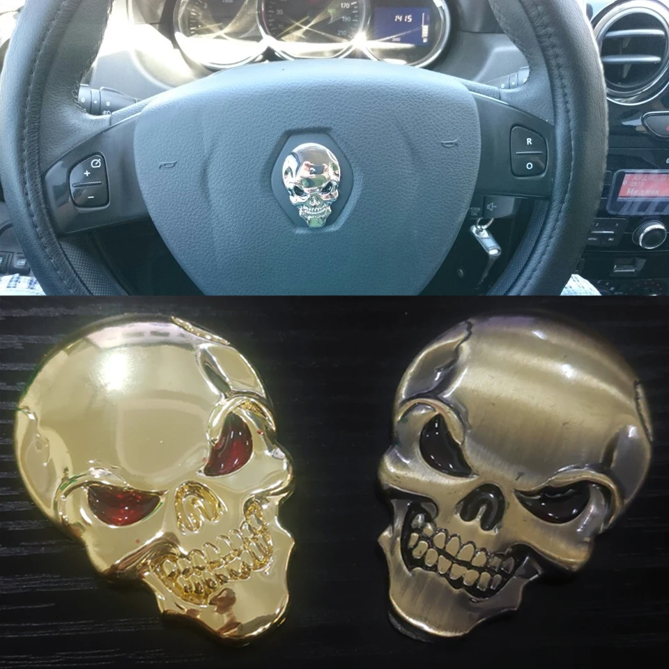 

Car Motorcycle Styling "Red Skull" Johann Shmidt Badge Emblem Adhesive Sticker For Steering Wheel Decoration
