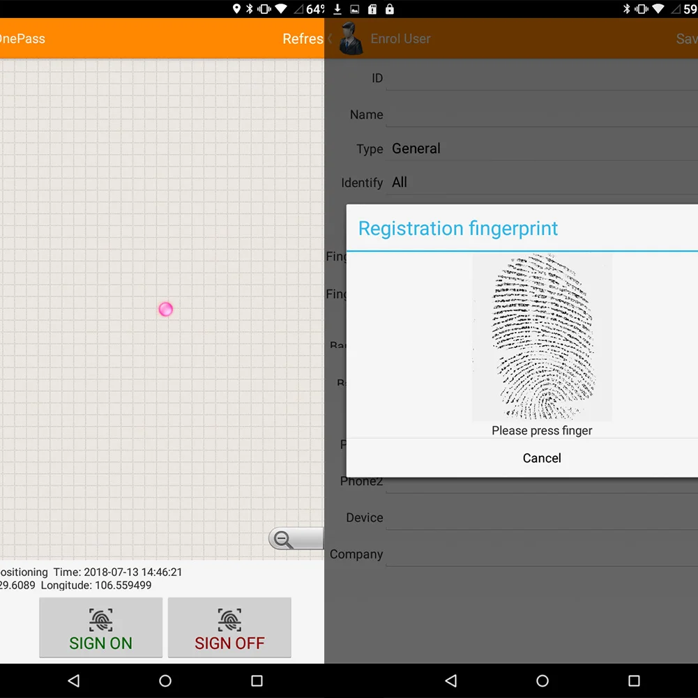 Cheap Portable 7 inch Android 5.1 Fingerprint Tablet with NFC Card Reader GPS Web Cloud Attendance Android Fingerprint Reader Scanner 2