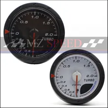 Acessórios do carro 2.5 Polegada 60mm Calibre medidor de Medidor de Impulso Carro Preto branco cor Múltipla de controle