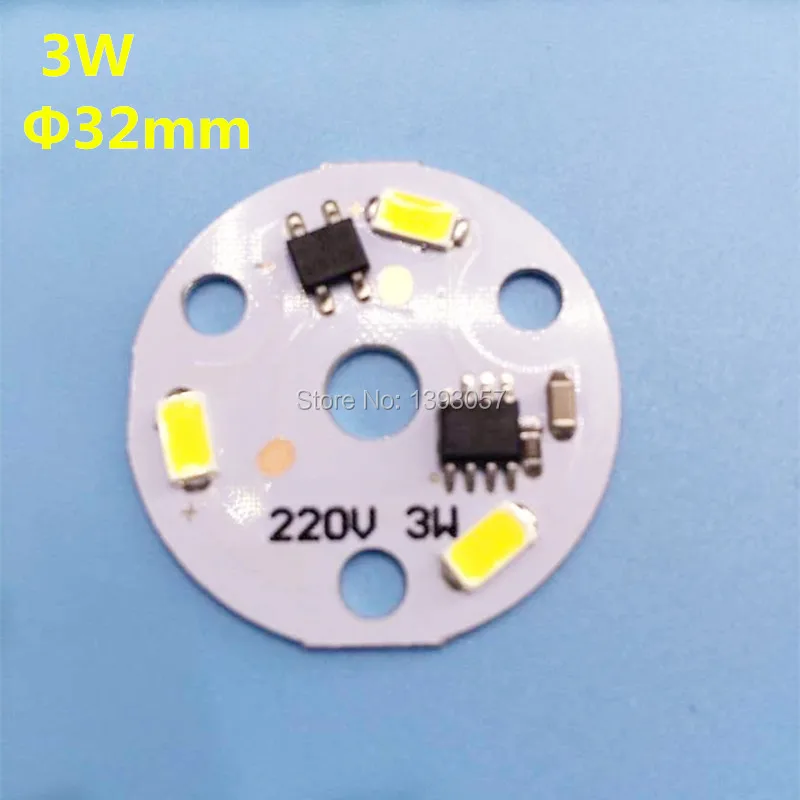 New 3w 5730 Lamp panel, integrated ic LED driver, 32mm SMD Aluminum