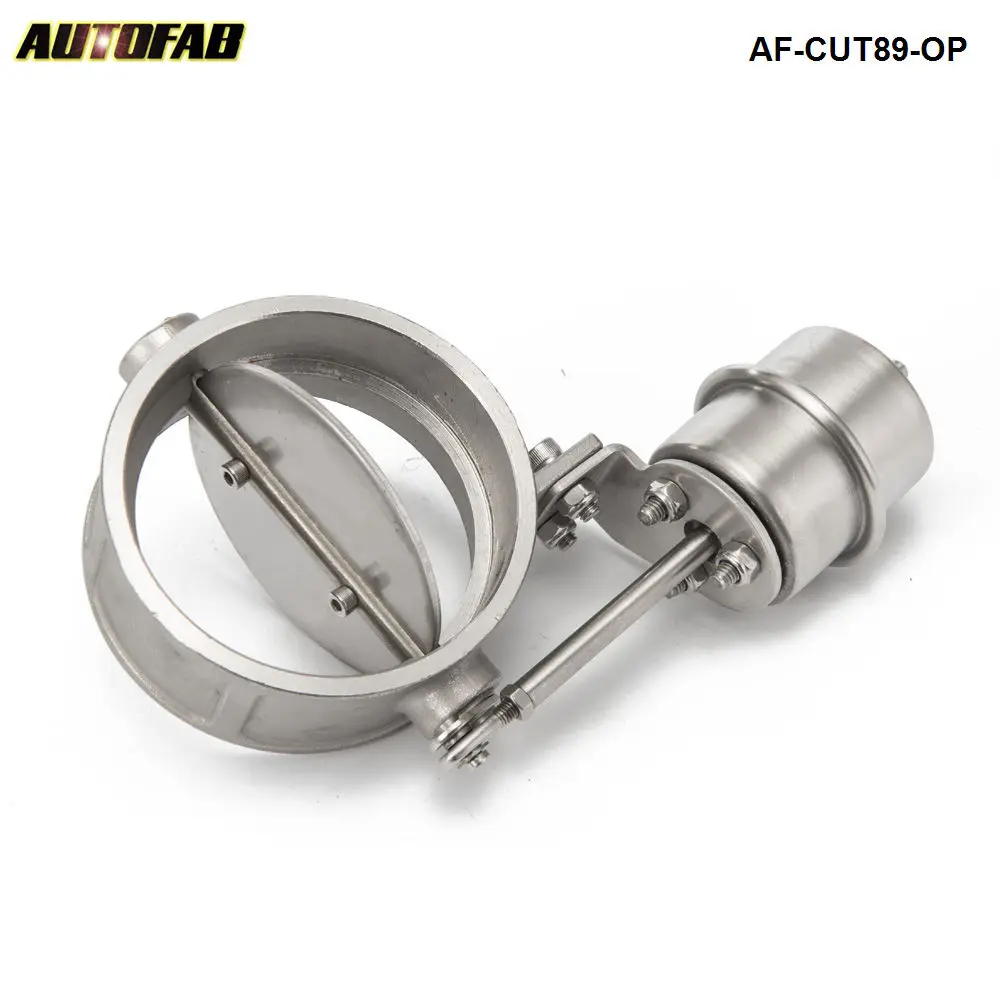 AUTOFAB - NEW Vacuum Activated Exhaust Cutout / Dump 89MM OPEN Style Pressure: about 1 BAR AF-CUT89-OP